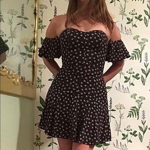 Corset Floral Off the Shoulder Dress